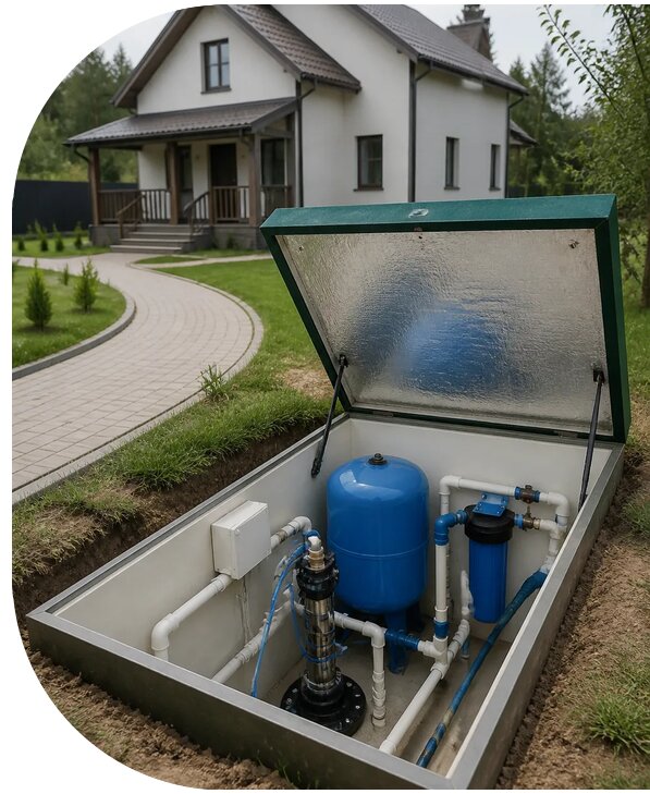 Автономное водоснабжение дома в Павлове от 152055 р. | АПаруса-Пвв